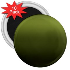 Army Green Gradient Color 3  Magnets (10 Pack)  by SpinnyChairDesigns