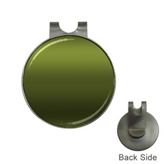 Army Green Gradient Color Hat Clips With Golf Markers by SpinnyChairDesigns