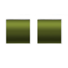 Army Green Gradient Color Cufflinks (square) by SpinnyChairDesigns