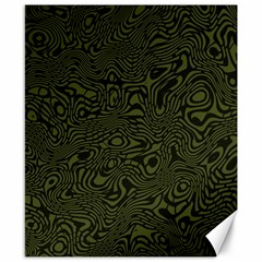 Army Green And Black Stripe Camo Canvas 8  X 10  by SpinnyChairDesigns