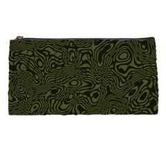 Army Green And Black Stripe Camo Pencil Case by SpinnyChairDesigns