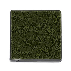 Army Green And Black Stripe Camo Memory Card Reader (square 5 Slot) by SpinnyChairDesigns