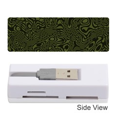 Army Green And Black Stripe Camo Memory Card Reader (stick) by SpinnyChairDesigns