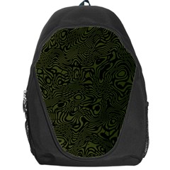 Army Green And Black Stripe Camo Backpack Bag by SpinnyChairDesigns
