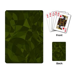 Army Green Color Pattern Playing Cards Single Design (rectangle) by SpinnyChairDesigns
