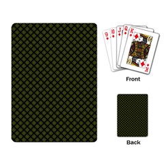 Army Green And Black Plaid Playing Cards Single Design (rectangle) by SpinnyChairDesigns