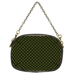 Army Green And Black Plaid Chain Purse (two Sides) by SpinnyChairDesigns