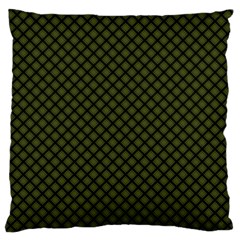 Army Green And Black Plaid Standard Flano Cushion Case (two Sides) by SpinnyChairDesigns