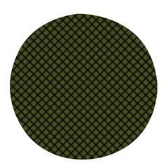 Army Green And Black Plaid Pop Socket (black) by SpinnyChairDesigns