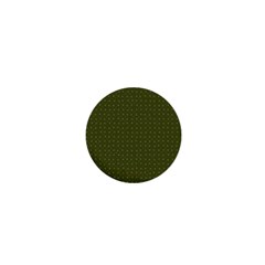 Army Green Color Polka Dots 1  Mini Magnets by SpinnyChairDesigns