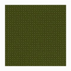 Army Green Color Polka Dots Medium Glasses Cloth (2 Sides) by SpinnyChairDesigns