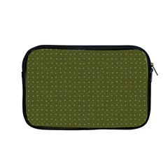 Army Green Color Polka Dots Apple Macbook Pro 13  Zipper Case by SpinnyChairDesigns