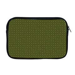Army Green Color Polka Dots Apple Macbook Pro 17  Zipper Case by SpinnyChairDesigns