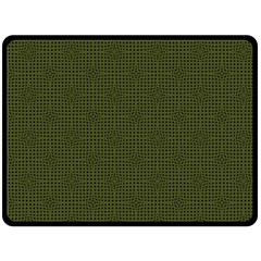 Army Green Color Polka Dots Double Sided Fleece Blanket (large)  by SpinnyChairDesigns