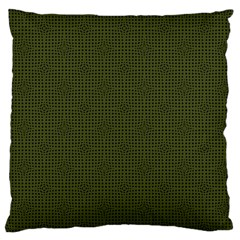 Army Green Color Polka Dots Standard Flano Cushion Case (one Side) by SpinnyChairDesigns