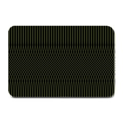 Army Green Black Stripes Plate Mats by SpinnyChairDesigns