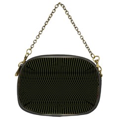 Army Green Black Stripes Chain Purse (one Side) by SpinnyChairDesigns