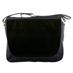 Army Green Black Stripes Messenger Bag by SpinnyChairDesigns