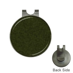 Army Green Texture Hat Clips With Golf Markers by SpinnyChairDesigns