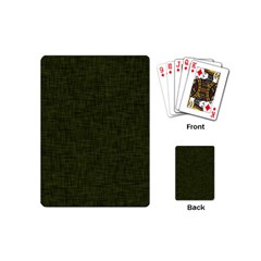 Army Green Texture Playing Cards Single Design (mini) by SpinnyChairDesigns
