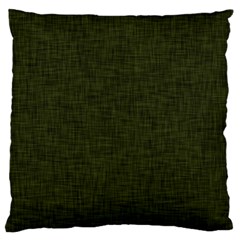 Army Green Texture Large Flano Cushion Case (one Side) by SpinnyChairDesigns