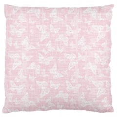 Ballet Pink White Color Butterflies Batik  Standard Flano Cushion Case (one Side) by SpinnyChairDesigns