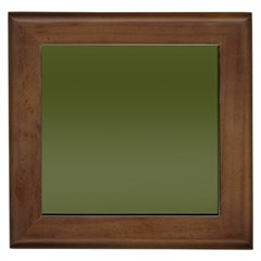 Army Green Color Ombre Framed Tile by SpinnyChairDesigns