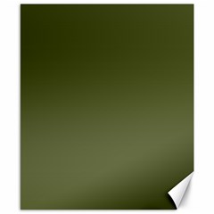 Army Green Color Ombre Canvas 8  X 10  by SpinnyChairDesigns