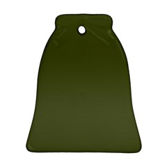 Army Green Color Ombre Bell Ornament (two Sides)