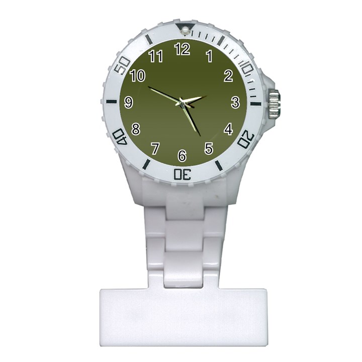 Army Green Color Ombre Plastic Nurses Watch