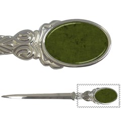 Army Green Color Grunge Letter Opener by SpinnyChairDesigns