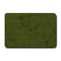 Army Green Color Grunge Small Doormat  by SpinnyChairDesigns
