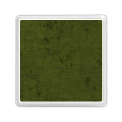 Army Green Color Grunge Memory Card Reader (square) by SpinnyChairDesigns