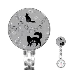 Grey Cats Design  Stainless Steel Nurses Watch