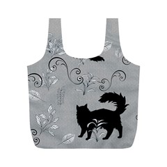 Grey Cats Design  Full Print Recycle Bag (m)