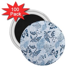 Nature Blue Pattern 2 25  Magnets (100 Pack) 