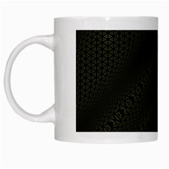 Army Green And Black Netting White Mugs by SpinnyChairDesigns