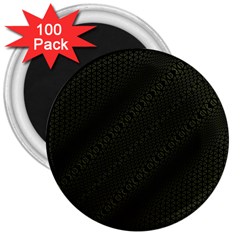 Army Green and Black Netting 3  Magnets (100 pack)