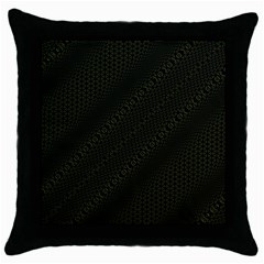 Army Green And Black Netting Throw Pillow Case (black) by SpinnyChairDesigns