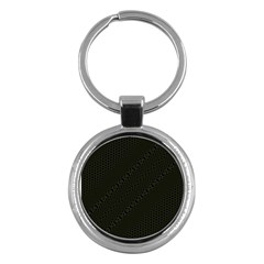 Army Green and Black Netting Key Chain (Round)