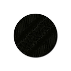 Army Green and Black Netting Rubber Round Coaster (4 pack) 