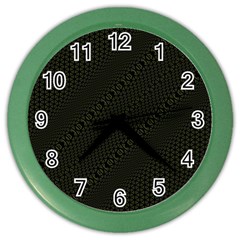 Army Green and Black Netting Color Wall Clock