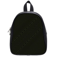 Army Green and Black Netting School Bag (Small)