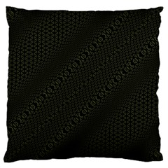 Army Green and Black Netting Large Cushion Case (One Side)