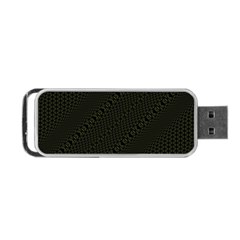 Army Green and Black Netting Portable USB Flash (One Side)