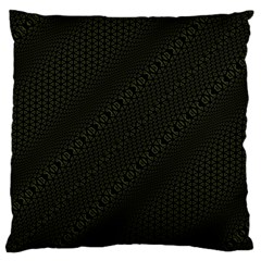 Army Green And Black Netting Standard Flano Cushion Case (one Side) by SpinnyChairDesigns