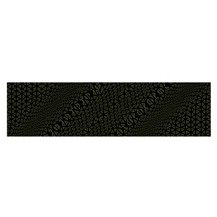 Army Green and Black Netting Satin Scarf (Oblong)