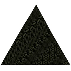 Army Green and Black Netting Wooden Puzzle Triangle