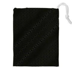 Army Green and Black Netting Drawstring Pouch (5XL)