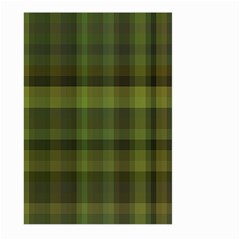 Army Green Color Plaid Large Garden Flag (two Sides) by SpinnyChairDesigns
